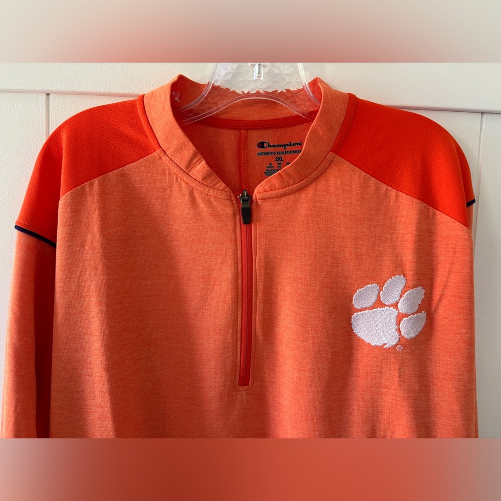 Champion Orange Quarter-Zip Pullover